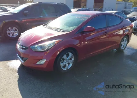 2013 Hyundai Elantra Gls из США, поврежденный, VIN 5NPDH4AE2DH450981
